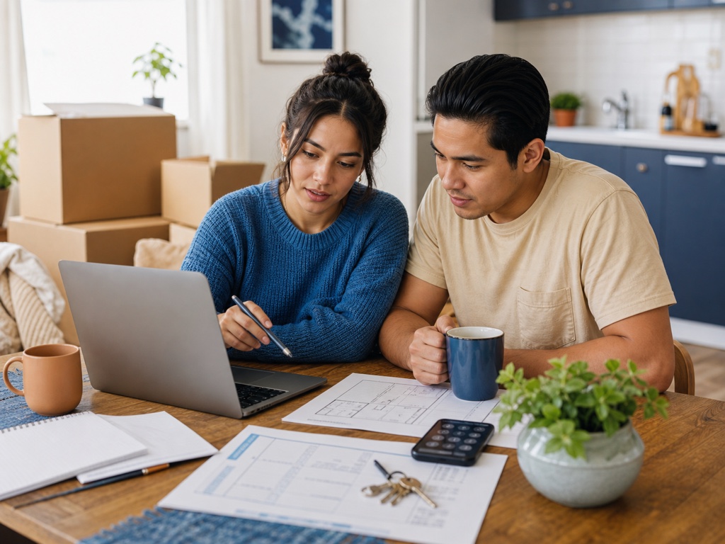 Roommates compare housing costs and plan a more affordable living arrangement